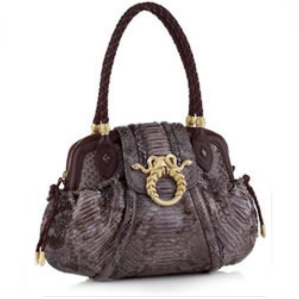 Judith Leiber w/Rachel Zoe Python Medusa Bag